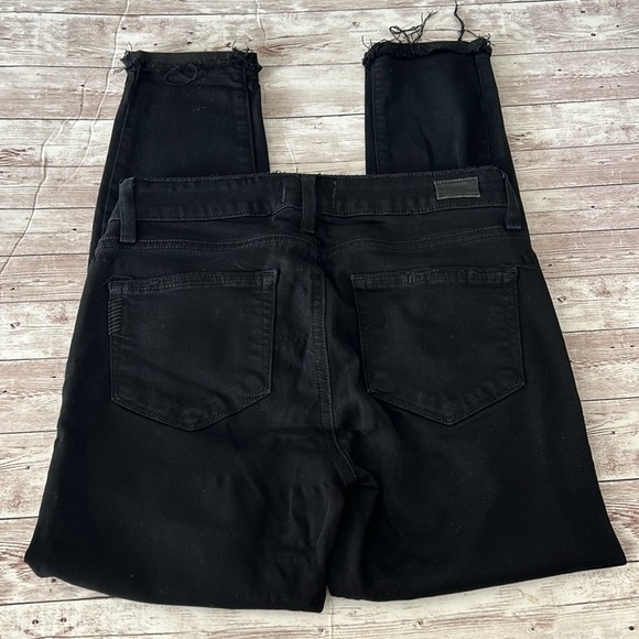 Paige Verdugo Distressed Crop Raw Hem Ripped Knees Midrise Skinny Jeans - Picture 8 of 13